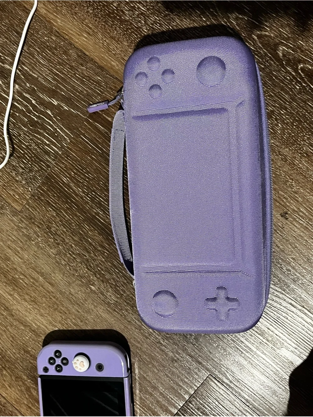 Nintendo switch Lavender Handheld Console with Paw Grip Caps